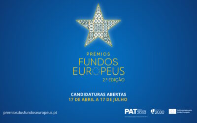Candidate o seu projeto à 2.ª edição dos Prémios dos Fundos Europeus!  Já estão abertas as candidaturas à 2.ª edição dos Prémios dos Fundos Europeus até 17 de julho de 2026. Dê visibilidade ao impacto do seu projeto e participe!
